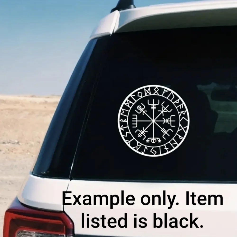 Decal for Car or Home Compass/Vegisvir  Waterproof Removable